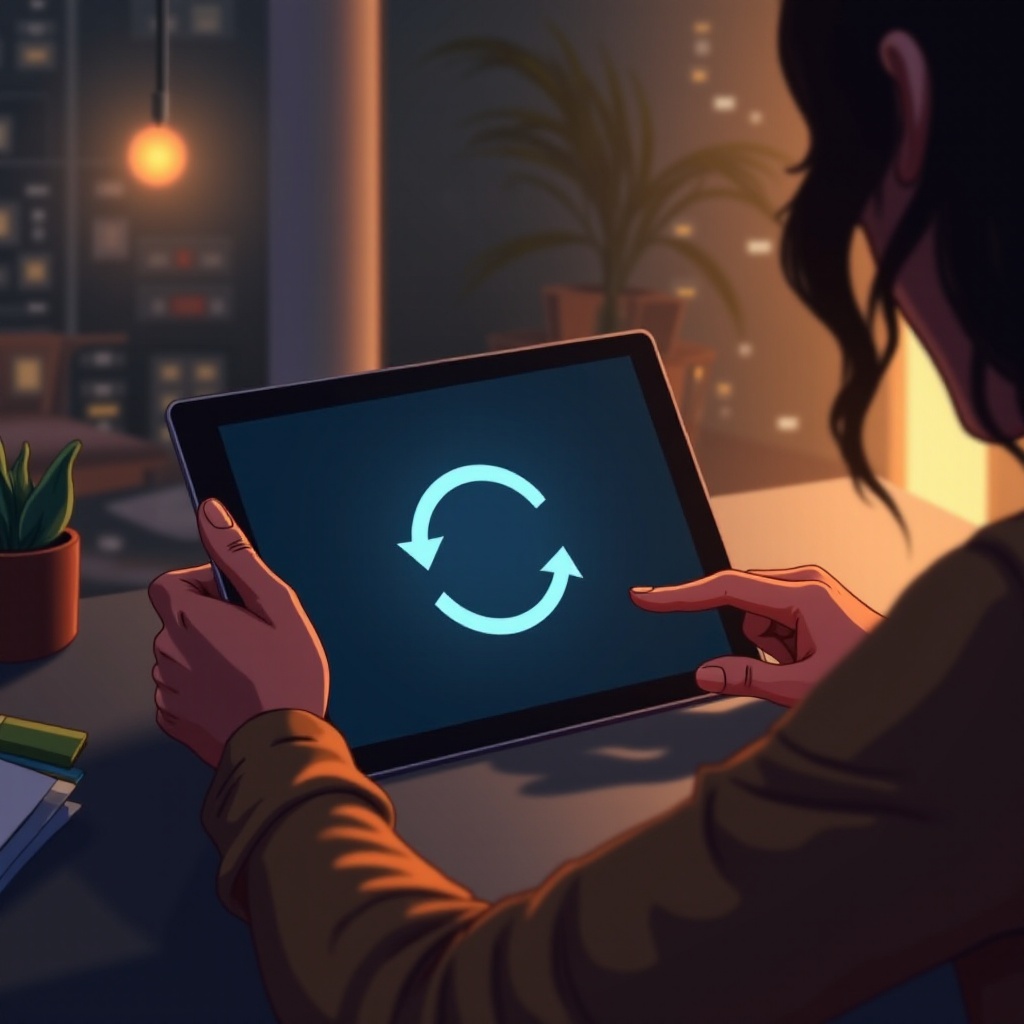 안드로이드 태블릿을 재시작하려면 어떻게 하나요