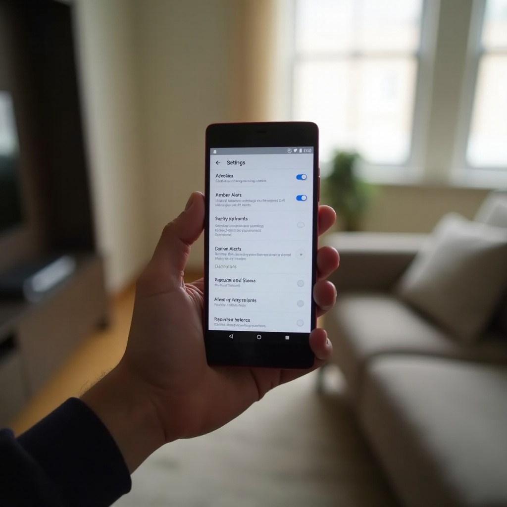 nonaktifkan amber alert android