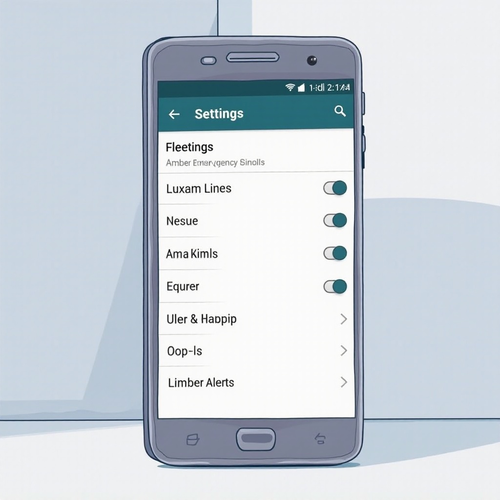 poista käytöstä amber-hälytys androidilla