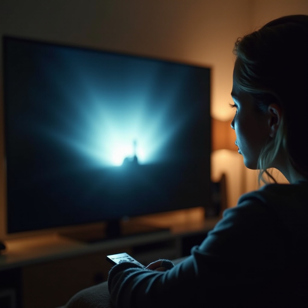 삼성 TV의 깜박이는 불빛