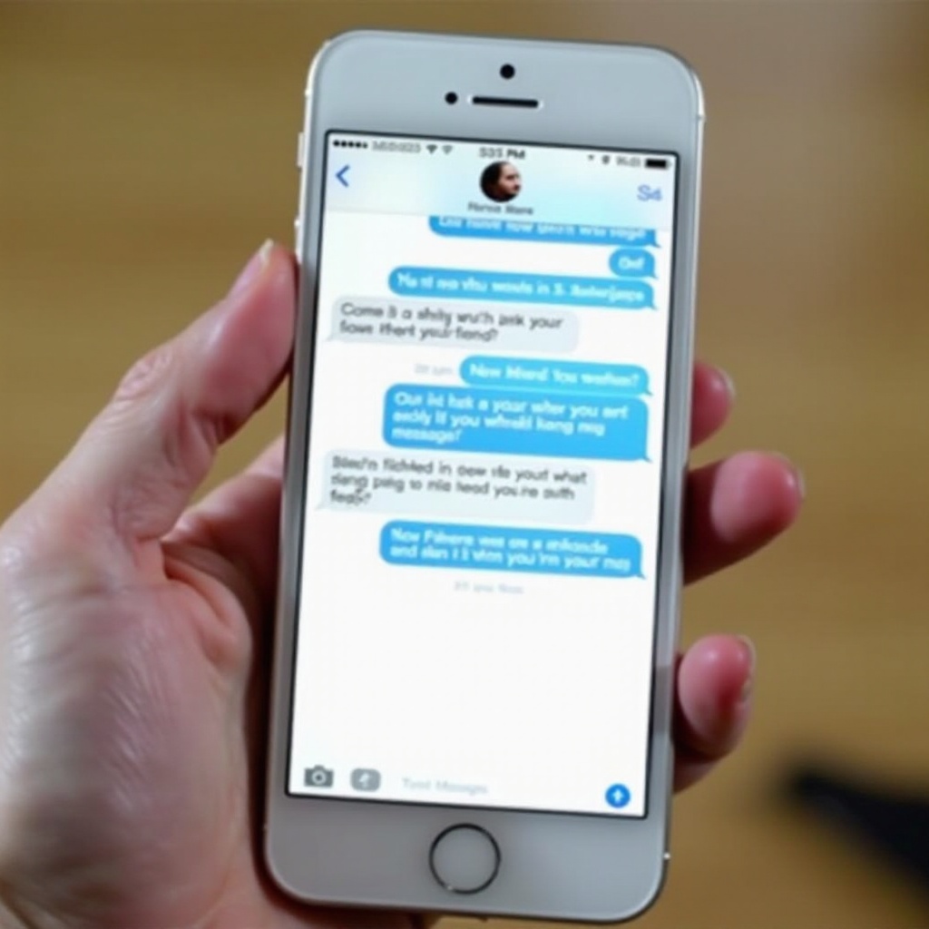 how to go to beginning of text conversation on iphone