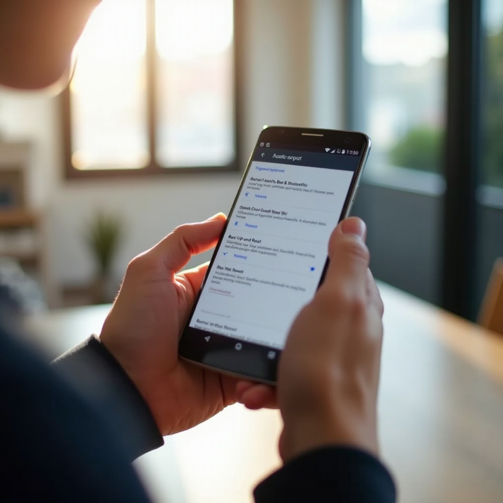 reset Samsung A52 telefoon naar fabrieksinstellingen en maak een back-up