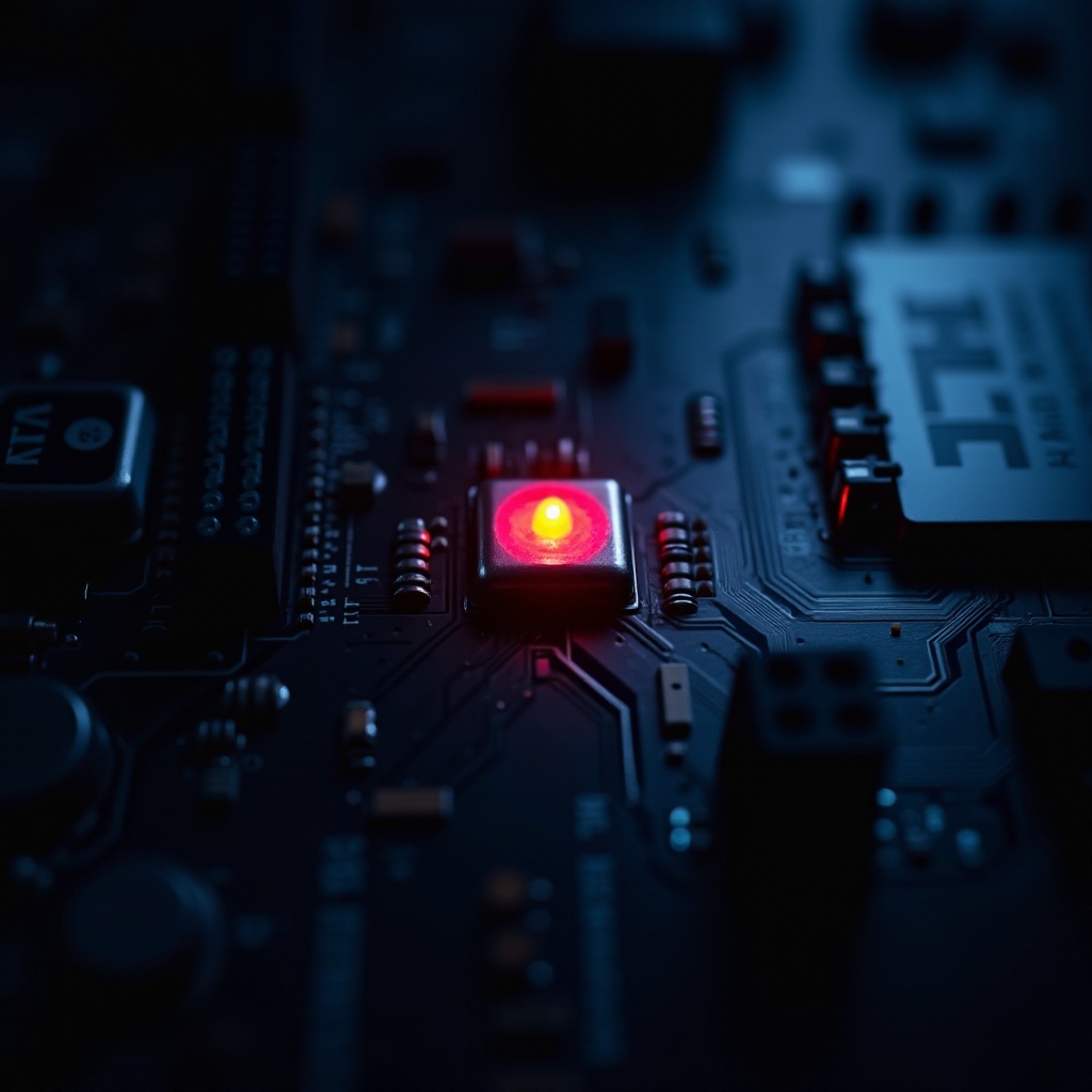 opstartlampje op moederbord geen display