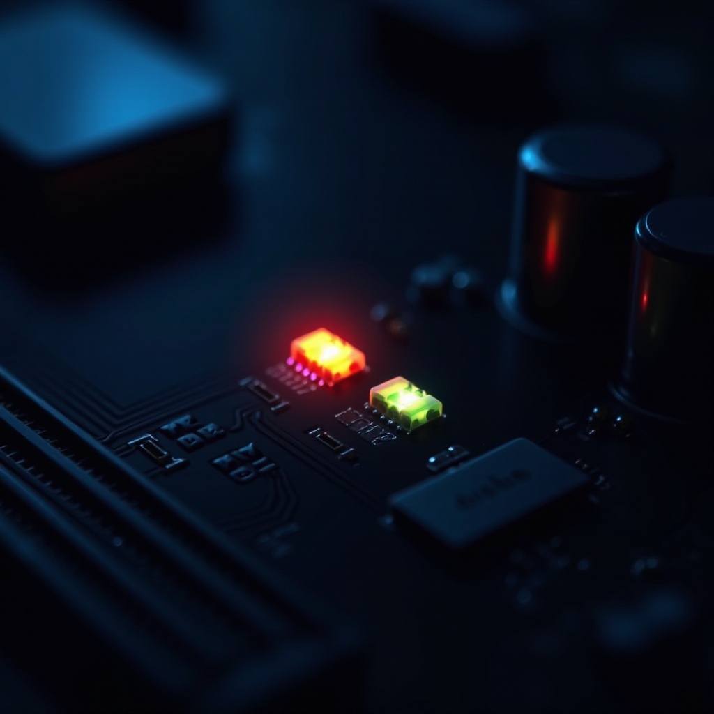 lampu boot pada motherboard tidak ada tampilan